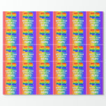 [ Thumbnail: 42nd Birthday: Colorful, Fun Rainbow Pattern # 42 Wrapping Paper ]