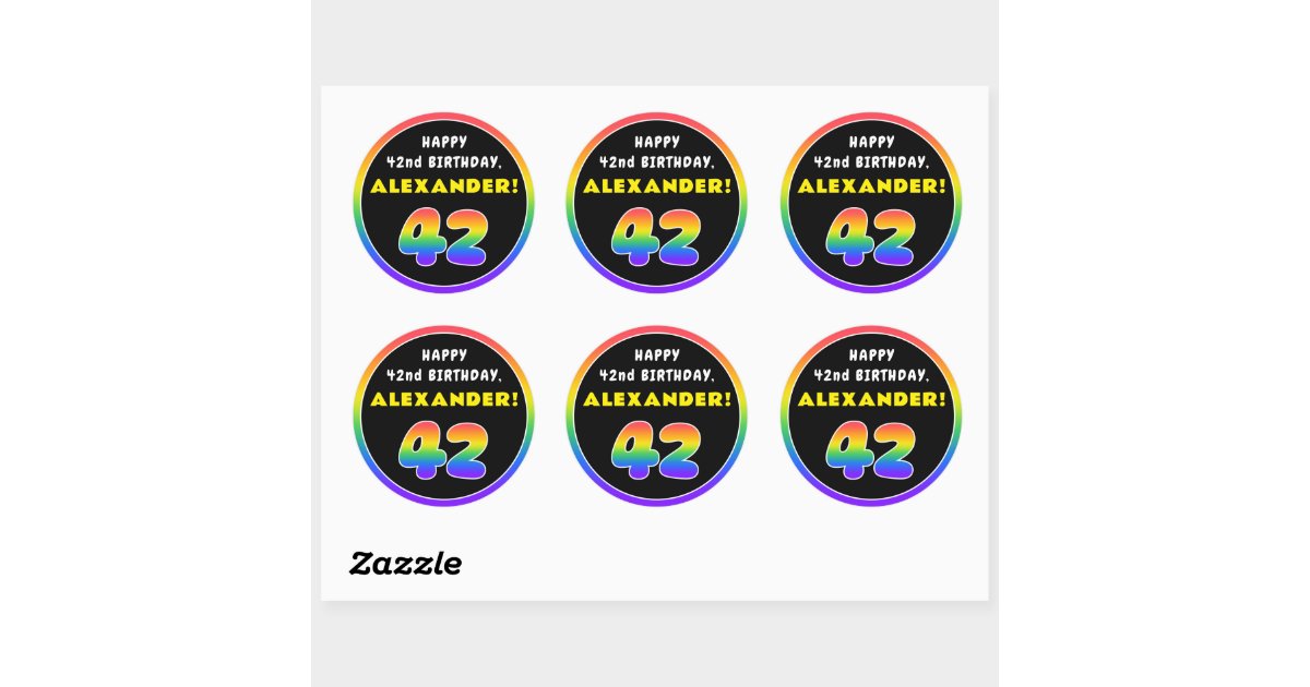 Number 42 / 42nd birthday number jersey number Sticker