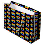 [ Thumbnail: 42nd Birthday: Fun Rainbow Event Number 42 Pattern Gift Bag ]