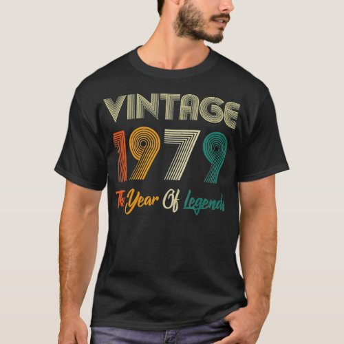 42nd Birthday Gift  Vintage 1979 Retro Bday 42 T_Shirt