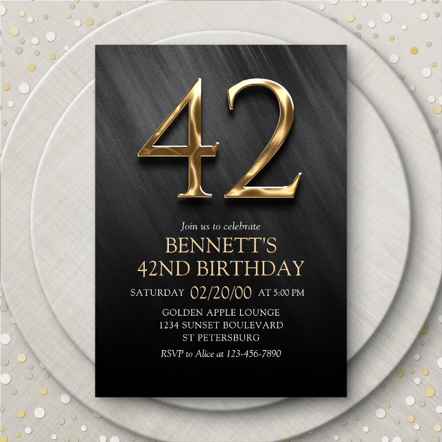 42nd Birthday Invitation (Creator Uploaded)