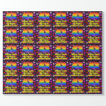 [ Thumbnail: 42nd Birthday: Loving Hearts Pattern, Rainbow # 42 Wrapping Paper ]