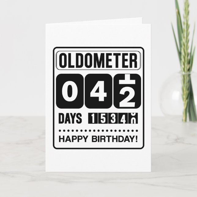42nd Birthday Oldometer Card (Front)