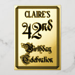 [ Thumbnail: 42nd Birthday Party — Elegant Script + Custom Name Invitation ]