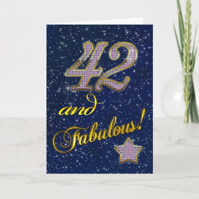 42nd Birthday party Invitation (Front)