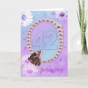 42nd Birthday party Invitation