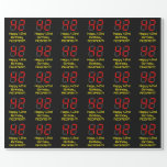 [ Thumbnail: 42nd Birthday: Red Digital Clock Style "42" + Name Wrapping Paper ]