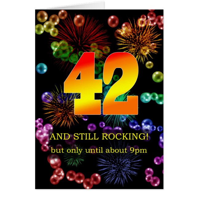42nd Birthday Still Rocking Cards (Front)
