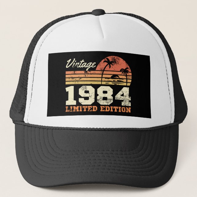  42nd Birthday Vintage 1984 Limited Edition Trucker Hat (Front)