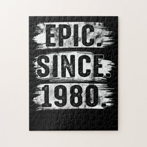 42nd Birthday Vintage Epic Since 1980 42 Years Old Jigsaw Puzzle