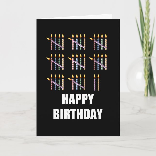 42nd Birthday with Candles Card (Front)
