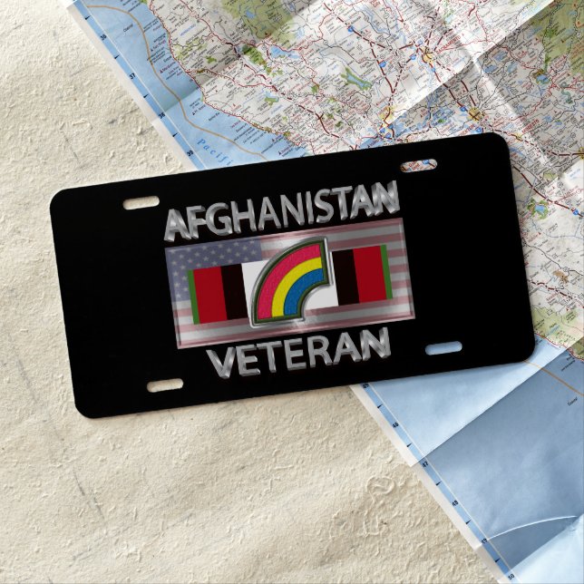 42nd Infantry Division Afghanistan Veteran License Plate (In Situ)