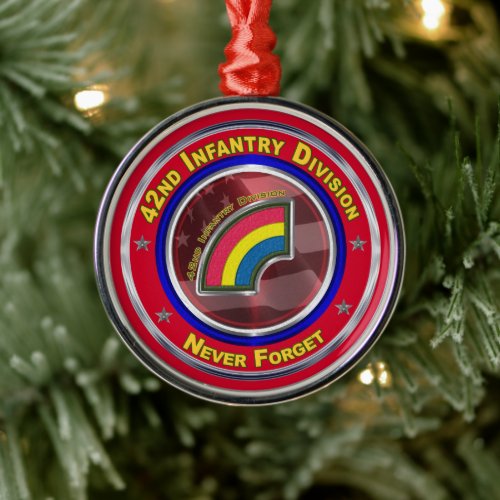 42nd Infantry Division Keepsake Christmas Metal Ornament