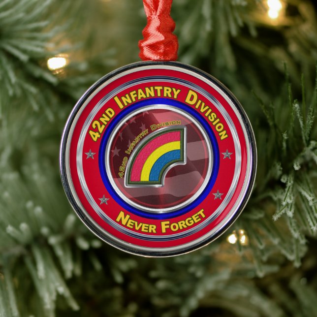 42nd Infantry Division Keepsake Christmas Metal Ornament (Tree)