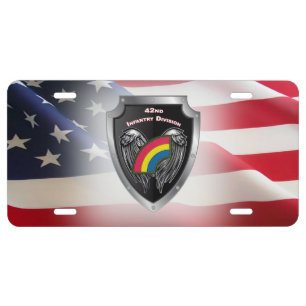 42nd Infantry Division “Never Forget” Shield License Plate