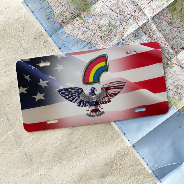 42nd Infantry Division “Never Forget”Veteran License Plate (In Situ)