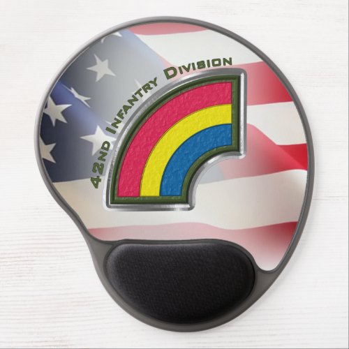 42nd Infantry Division  with American Flag Gel Mouse Pad