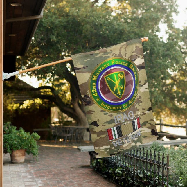 42nd Military Police Brigade Iraq Veteran House Flag (In SItu)