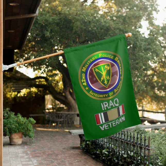 42nd Military Police Brigade Iraq Veteran House Flag (In SItu)