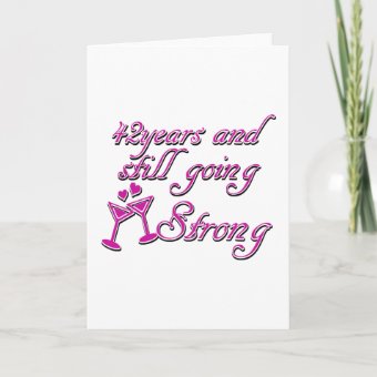 42nd wedding anniversary card | Zazzle