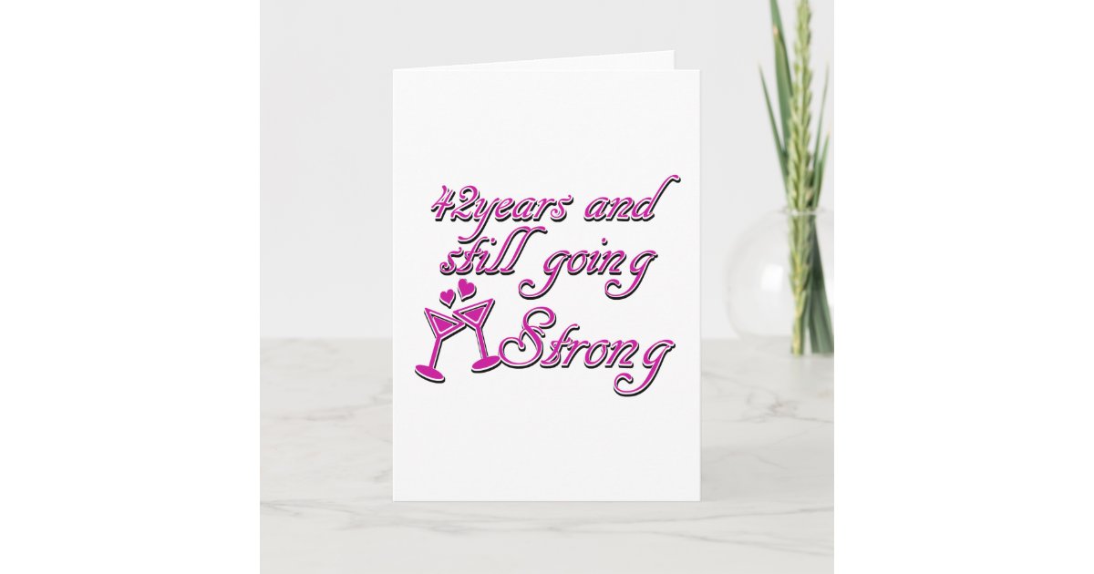 42nd wedding anniversary card | Zazzle