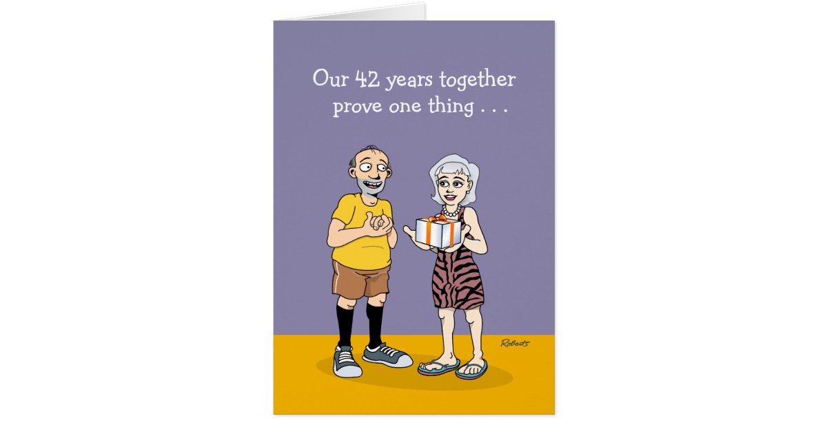 42nd Wedding Anniversary Card: Love Card | Zazzle.com