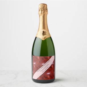 42nd Wedding Anniversary Jasper Sparkling Wine Label