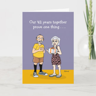 42nd Wedding Anniversary Love Card