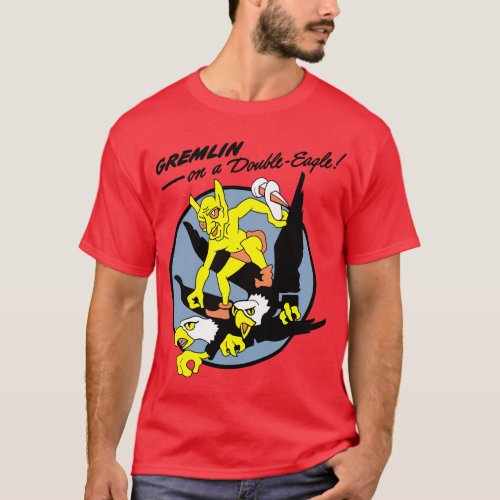 432 RCAF Squadron _ Gremlin on a Double Eagle T_Shirt