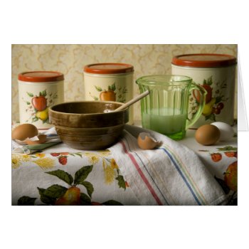 4342 Bowl & Cannisters Mother's Day Card by RuthGarrison at Zazzle