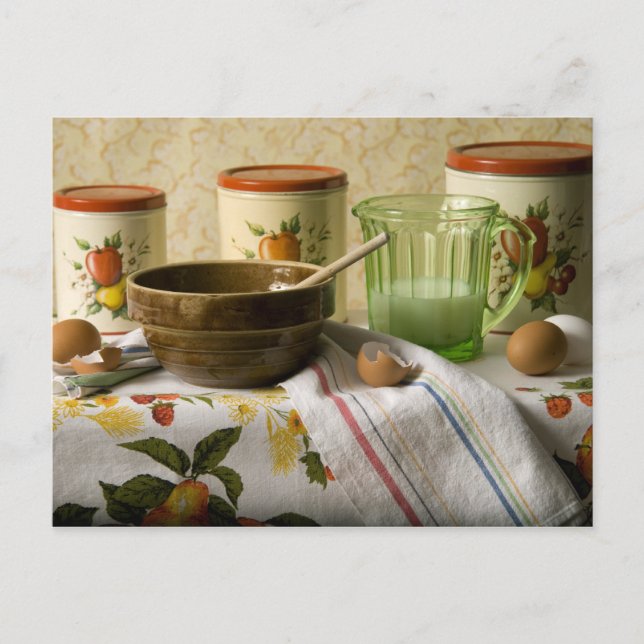 4342 Bowl & Cannisters Still Life Postcard (Front)