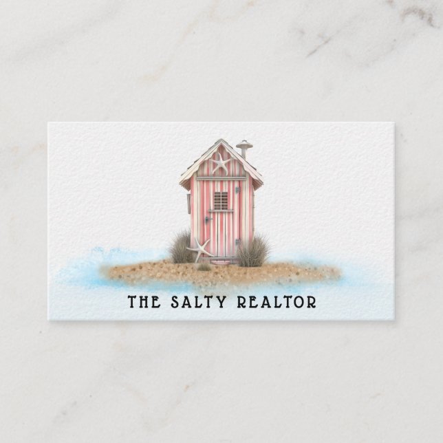 *~*  43 AP13 REALATOR  Beach Rentals B&B Inn Business Card (Front)