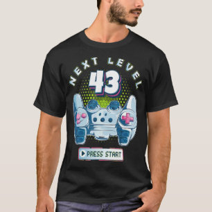 43 Birthday Gamer Next Level 43 Gaming Controller T-Shirt