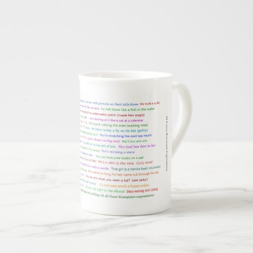 43 Funny Romanian Expressions Conversation Piece  Bone China Mug