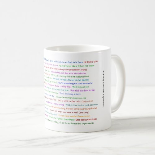 43 Funny Romanian Expressions Conversation Piece  Coffee Mug