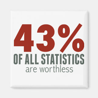 43% of All Statistics (are worthless) Magnet