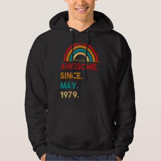 43 Year Old Awesome Since May 1979  43rd Birthday Hoodie