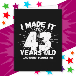 43 Year Old Sarcastic Meme Funny 43rd Birthday Card