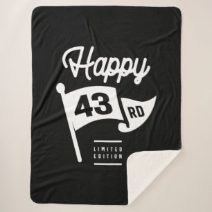 43 Years Old - 43rd Birthday Funny Gift Sherpa Blanket