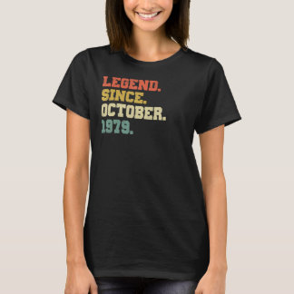 43 Years Old Legend Since October 1979 43rd Birth T-Shirt