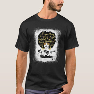 43 Years Old Leopard Melanin Girl It's My Birthday T-Shirt