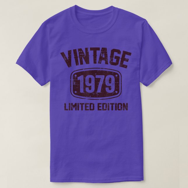 43 Years Old Vintage 1979 Limited Edition 43th Bir T-Shirt (Design Front)