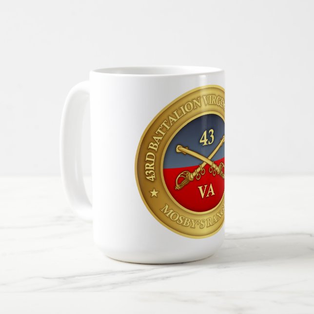 43rd Battalion, Virginia Cavalry (Mosby's Rangers) Coffee Mug (Front Left)