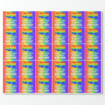 [ Thumbnail: 43rd Birthday: Colorful, Fun Rainbow Pattern # 43 Wrapping Paper ]