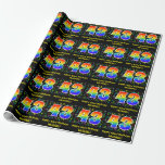 [ Thumbnail: 43rd Birthday: Colorful Music Symbols, Rainbow 43 Wrapping Paper ]
