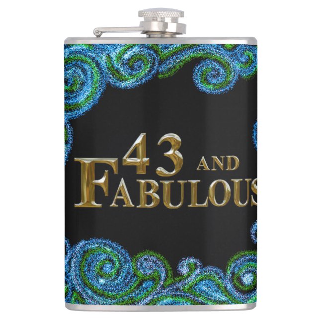 43rd  Birthday  Flask (Front)