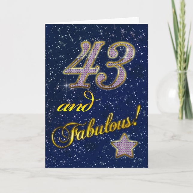 43rd birthday for someone Fabulous Card (Front)