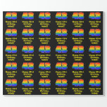 [ Thumbnail: 43rd Birthday: Fun, Colorful Rainbow Inspired # 43 Wrapping Paper ]
