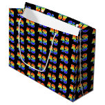 [ Thumbnail: 43rd Birthday: Fun Rainbow Event Number 43 Pattern Gift Bag ]