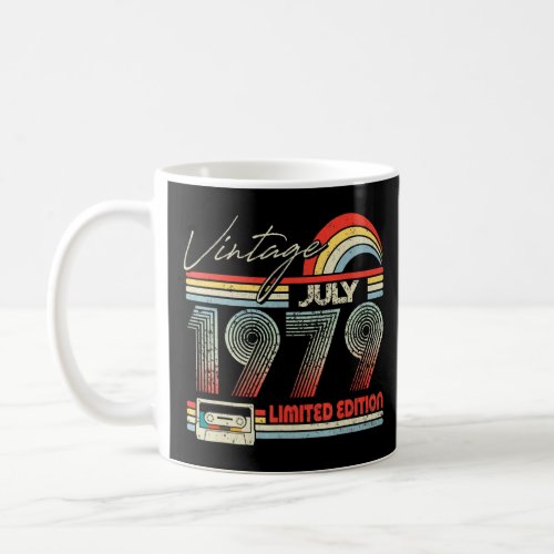 43rd Birthday July 1979 Vintage Cassette  Coffee Mug